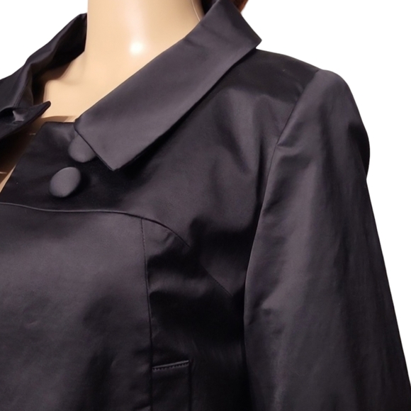 H&M Cropped Cocktail Jacket Evening Date-night / Sz 6 / Black - Picture 4 of 17